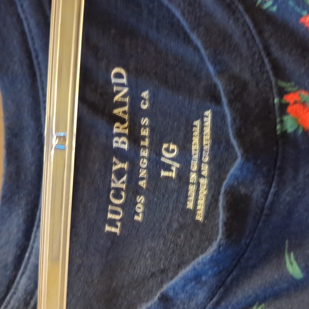 Lucky Brand Navy Floral T-Shirt. 2 For $10 - Picture 3 of 5